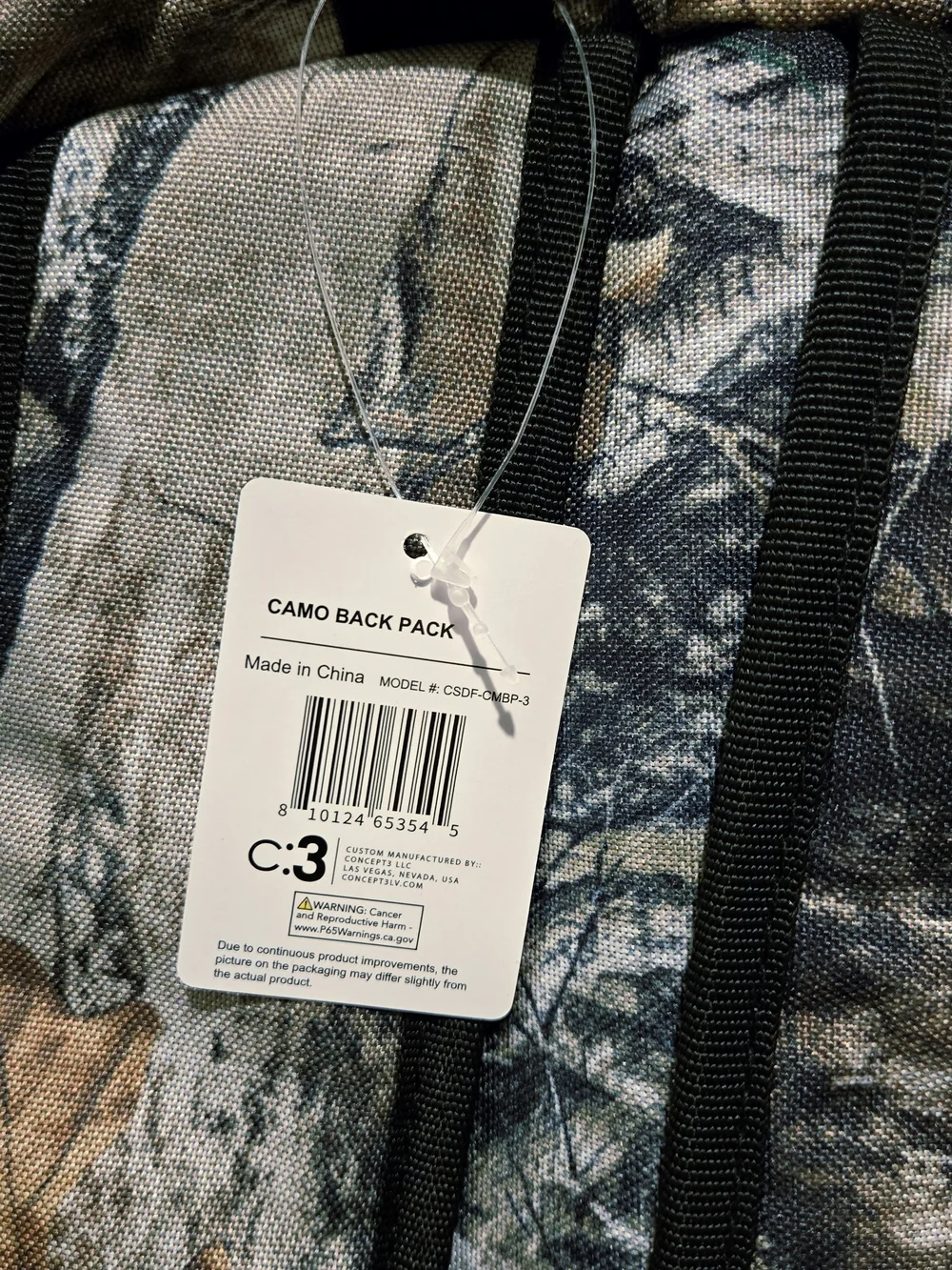 Swiss Design Camo Leaf Print Men's Backpack - Green/Brown